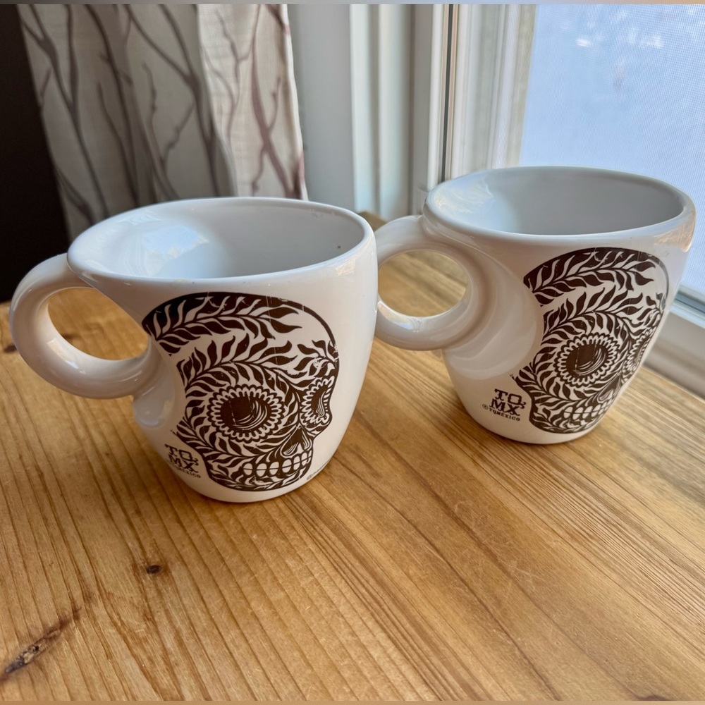 Hashtag Mugs Set of 2 Skeleton Skull Whimsigoth